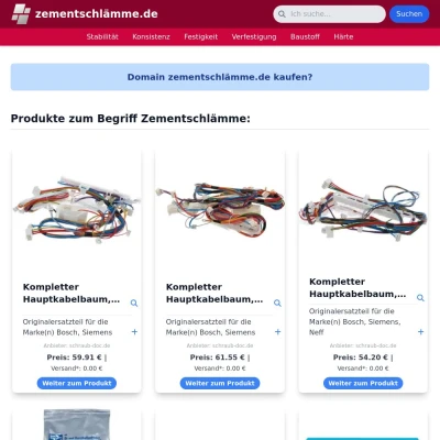 Screenshot zementschlämme.de