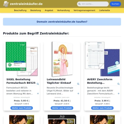 Screenshot zentraleinkäufer.de