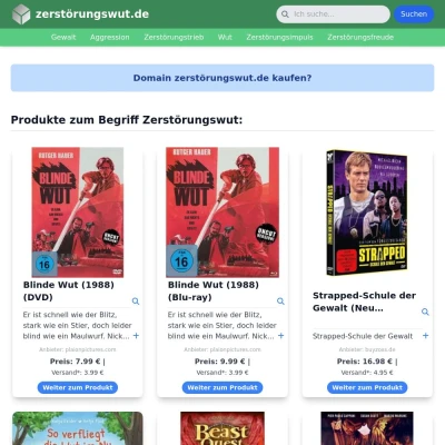 Screenshot zerstörungswut.de