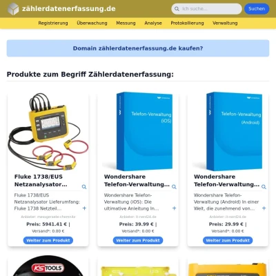 Screenshot zählerdatenerfassung.de