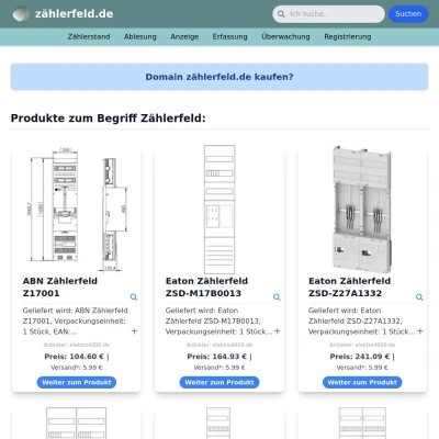 Screenshot zählerfeld.de