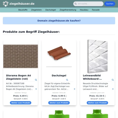 Screenshot ziegelhäuser.de