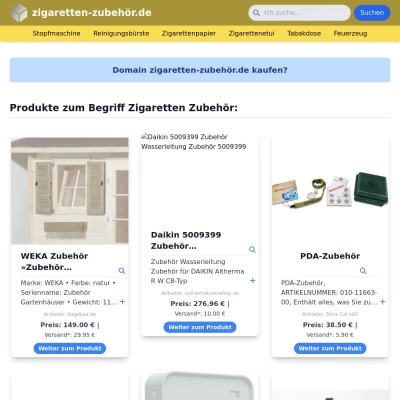 Screenshot zigaretten-zubehör.de