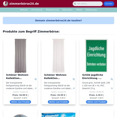 Screenshot zimmerbörse24.de