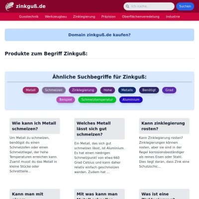 Screenshot zinkguß.de