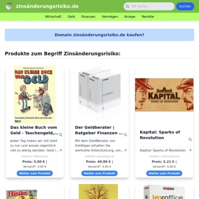 Screenshot zinsänderungsrisiko.de