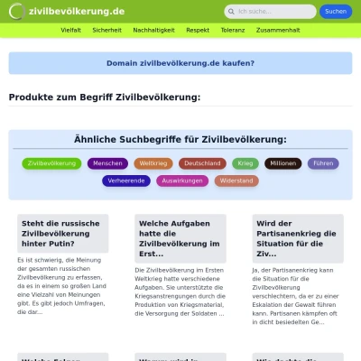 Screenshot zivilbevölkerung.de