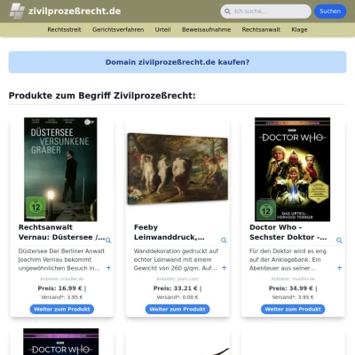 Screenshot zivilprozeßrecht.de