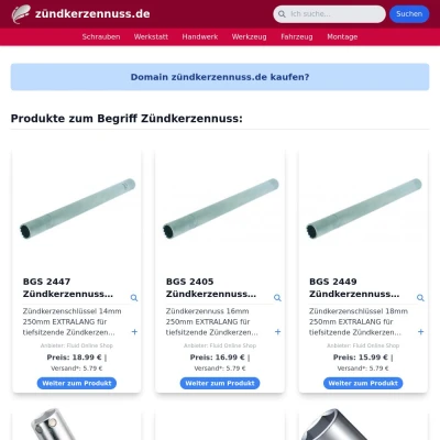 Screenshot zündkerzennuss.de