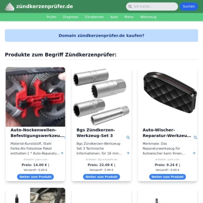 Screenshot zündkerzenprüfer.de