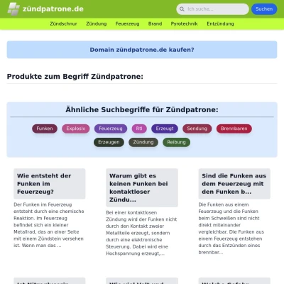 Screenshot zündpatrone.de