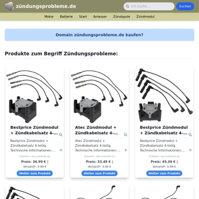 Screenshot zündungsprobleme.de