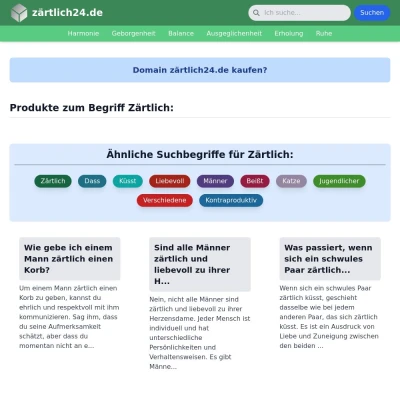 Screenshot zärtlich24.de