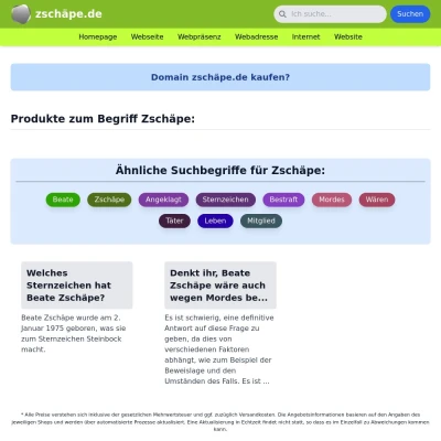 Screenshot zschäpe.de