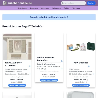 Screenshot zubehör-online.de