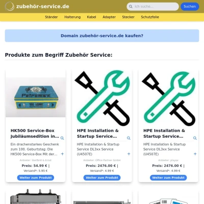 Screenshot zubehör-service.de