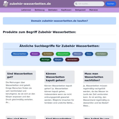 Screenshot zubehör-wasserbetten.de