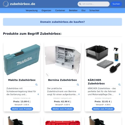 Screenshot zubehörbox.de