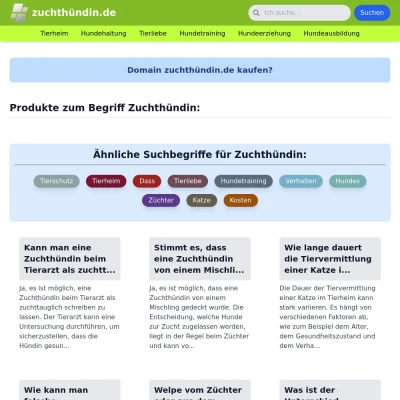 Screenshot zuchthündin.de