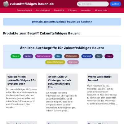 Screenshot zukunftsfähiges-bauen.de