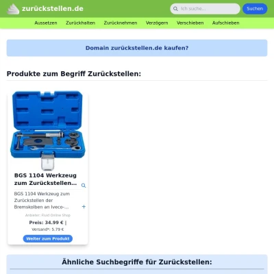 Screenshot zurückstellen.de