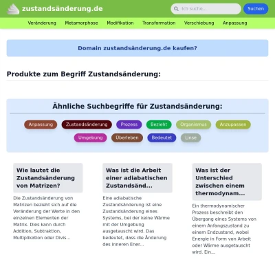 Screenshot zustandsänderung.de