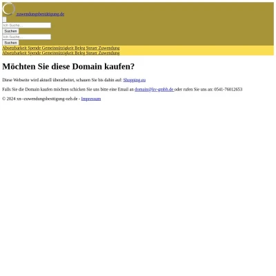 Screenshot zuwendungsbestätigung.de