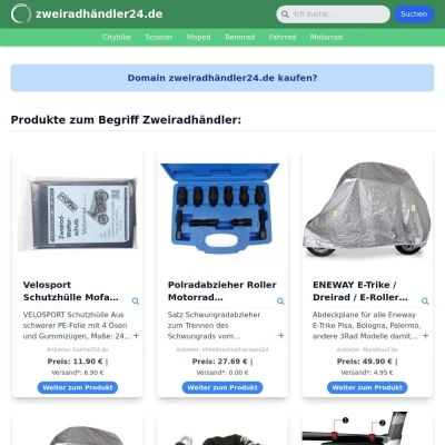 Screenshot zweiradhändler24.de