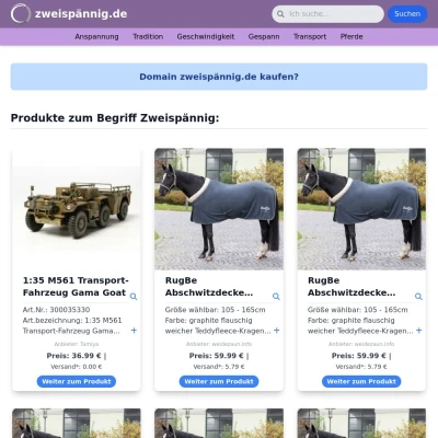 Screenshot zweispännig.de