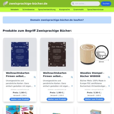 Screenshot zweisprachige-bücher.de