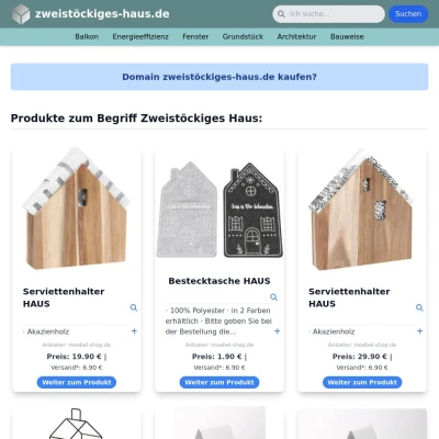 Screenshot zweistöckiges-haus.de