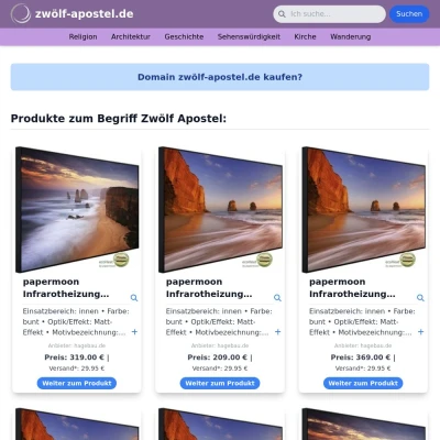 Screenshot zwölf-apostel.de