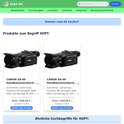 Screenshot xopt.de