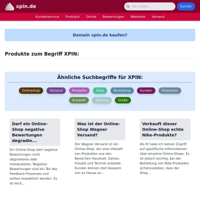 Screenshot xpin.de