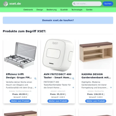 Screenshot xset.de