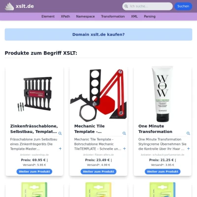 Screenshot xslt.de
