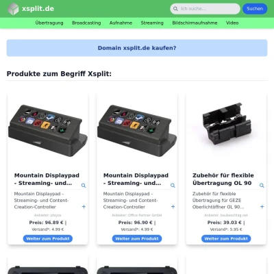 Screenshot xsplit.de