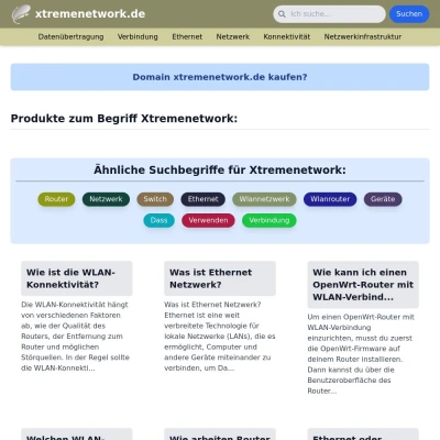 Screenshot xtremenetwork.de