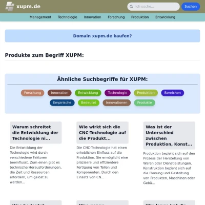 Screenshot xupm.de