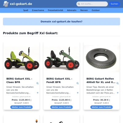 Screenshot xxl-gokart.de