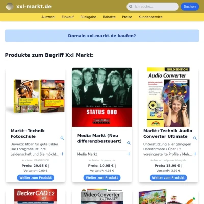 Screenshot xxl-markt.de