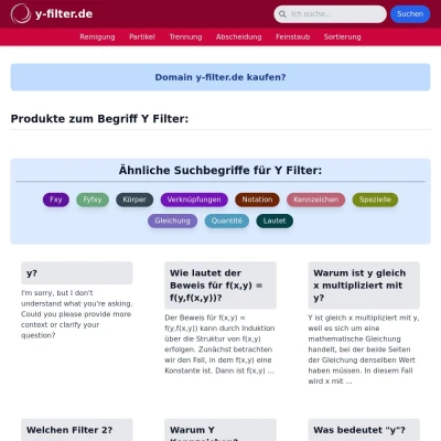 Screenshot y-filter.de