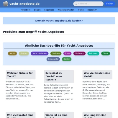 Screenshot yacht-angebote.de