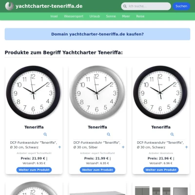 Screenshot yachtcharter-teneriffa.de