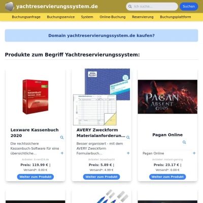 Screenshot yachtreservierungssystem.de