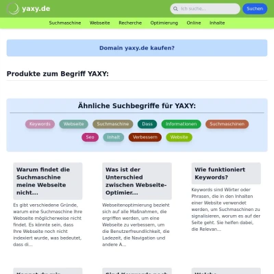 Screenshot yaxy.de