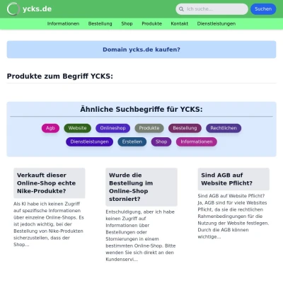 Screenshot ycks.de