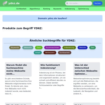 Screenshot ydnz.de