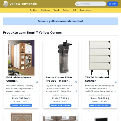 Screenshot yellow-corner.de