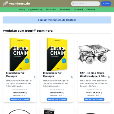 Screenshot yesminers.de
